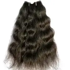 Premium raw Indian hair bundles with natural wavy texture