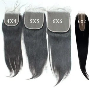Raw Indian lace closure made from single-donor South Indian human hair
