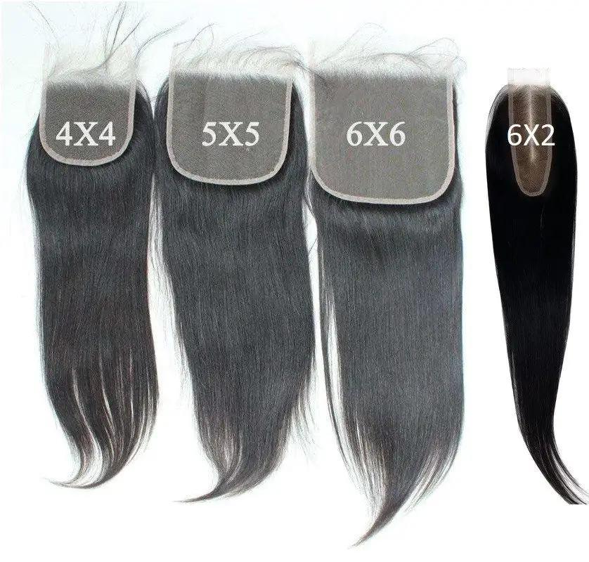 Raw Indian lace closure made from single-donor South Indian human hair